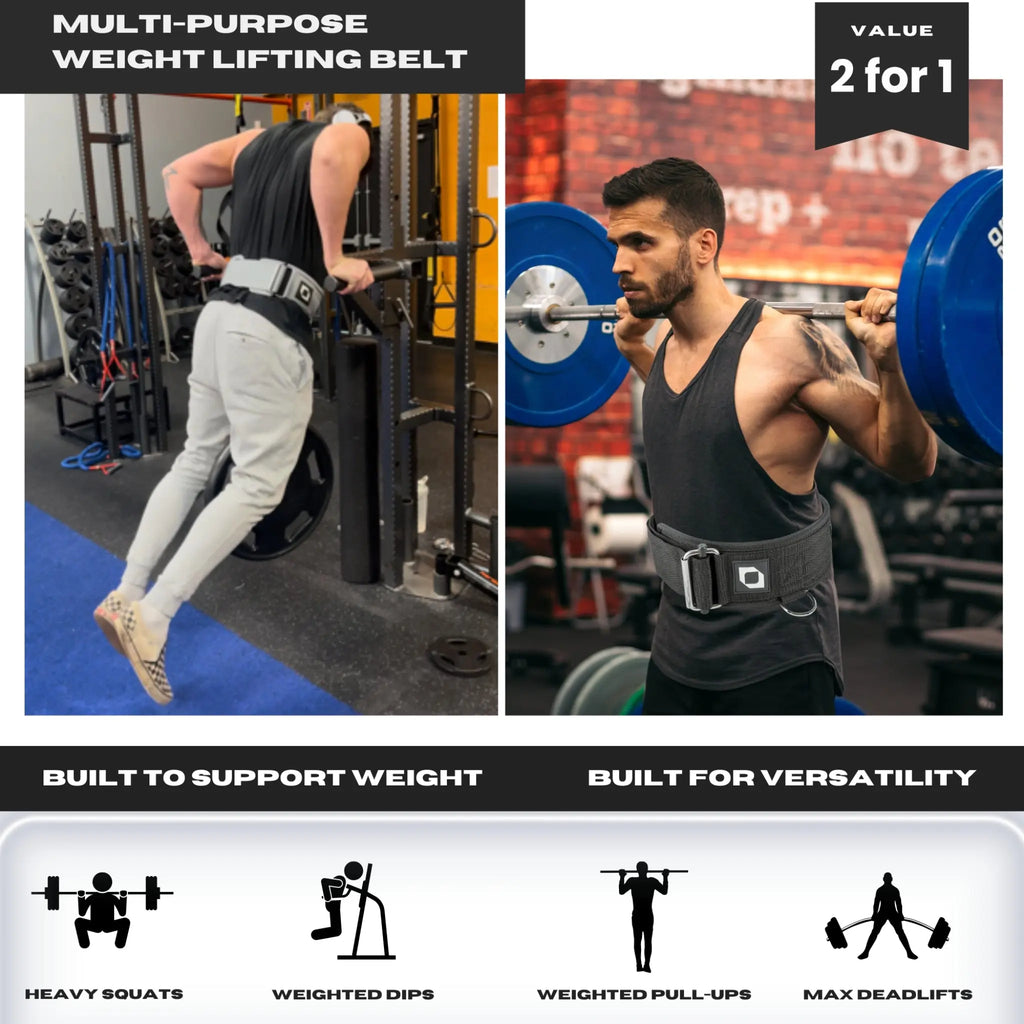 OPTIMANCE 2-In-1 Multi-Purpose Weight Lifting Belt
